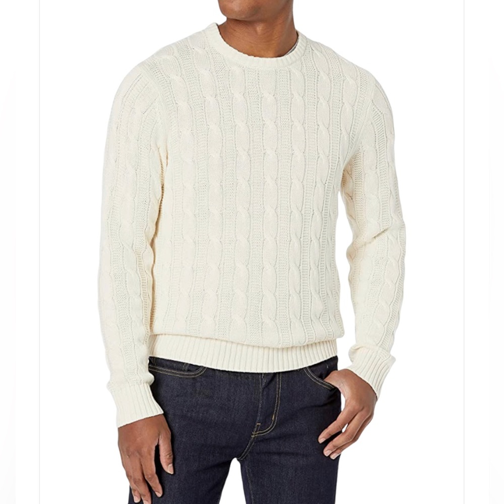 Crewneck Cable Stitch Sweater NWT